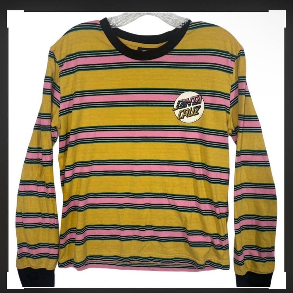 Santa Cruz Men's Small Multicolor Striped Long Sleeve T-Shirt
